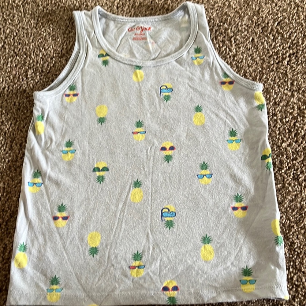 Cat and jack boys pineapple tank size xs 4-5